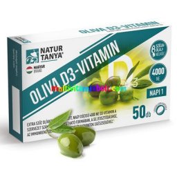 Oliva D3-vitamin 50 db lágyzselatin kapszula, extra szűz olívaolajos, 4000 NE - Natur Tanya- Natur Tanya