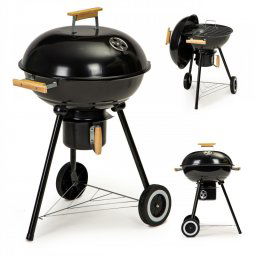 Kerti grill fedllel s kerekekkel - BBQ st kerti partikhoz, grillezshez, piknikezshez.