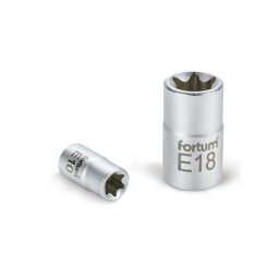 FORTUM dugfej, torx, 1/2, 61CrV5 mattkrm, 38mm hossz; E12 FORTUM