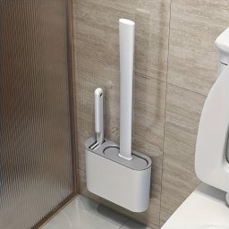 Falra szerelhet szilikon WC-kefe kszlet tartval