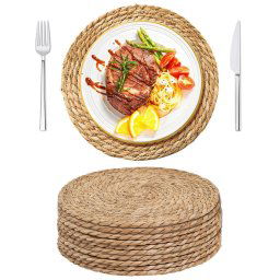 10db 33.02 cm-es kerek fonott rattan asztali altt