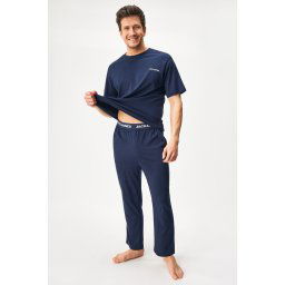 JACK AND JONES JACEverest hosszú pizsama sötétkék L