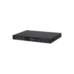 Dahua switch PoE mendzselhető - S4220-16GT-190 (18x 1Gbps; 16x PoE/PoE+; 2x 1Gbps SFP; 190W)