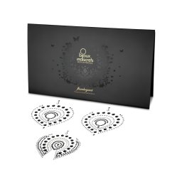 Csillogó gyémántok intim ékszer szett - 3 részes (fekete)