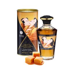 Shunga - melegítő erotikus masszázsolaj karamell illattal (100 ml)