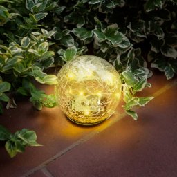 Garden of Eden Leszrhat szolr veggmb - 12 cm - 15 melegfehr LED