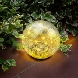 Garden of Eden Leszrhat szolr veggmb - 15 cm - 20 melegfehr LED