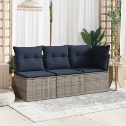 vidaXL | Kerti kanapé | párnával Szürke 172 x 62 x 69 cm Poli rattan