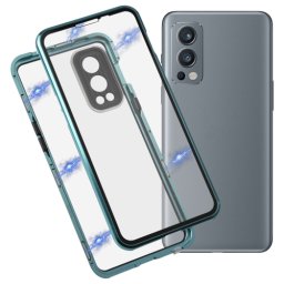 Mágneses burkolat 360 OnePlus Nord 2 5G zöld számára