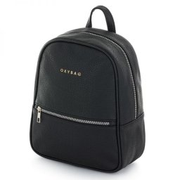 OXYBAG Dixy Leather Black női hátizsák - 32,5x11x28 cm