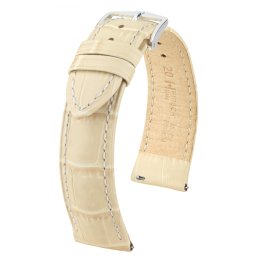 Hirsch Duke borjúbőr óraszíj, beige, 20/18M