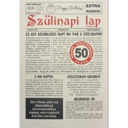 Újság 50. Szülinapi lap 8 oldal 16x23cm 04312 -Tréfás Szülinapi újság