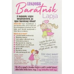 Újság Legjobb Barátnők lapja 8 oldal 16x23cm 04302 - Tréfás Szülinapi újság