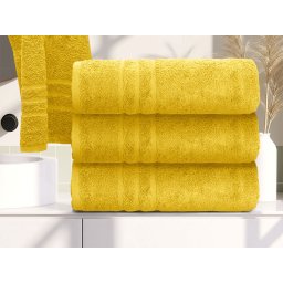 Törölköző Comfort 70 x 140 cm sárga, 100% pamut