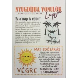Nyugdíjba vonulók lapja 8 oldalas ajándék újság 16x23cm 04308 - Tréfás Szülinapi újság