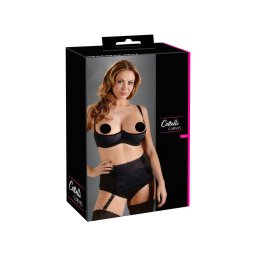 Cottelli Plus Size - push-up melltartó (fekete)