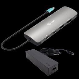 I-tec USB-C Metal Nano 2x HDMI dokkolóállomás, PD 100W töltő 100W (csomag)