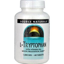 L-triptofán B6 vitaminnal, 1000 mg, 60 db, Source Naturals