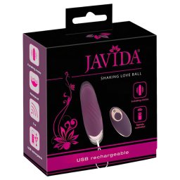 Javida Shaking Love - hordható rádiós, lökő vibrációs tojás (lila)