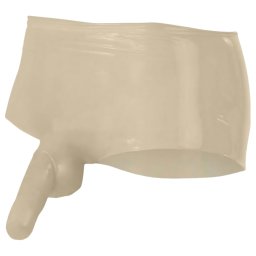 Late X - latex boxer beépített péniszköpennyel férfiaknak (testszínű)