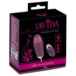 Javida - hordható rádiós, forgó gyöngyös vibrotojás (lila)