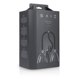 Saiz Premium - dupla mellpumpa - kicsi (átlátszó-fekete)
