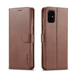 IMEEKE Wallet tok Samsung Galaxy A41 sötétbarna