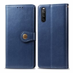 LEATHER BUCKLE Wallet esetében Sony Xperia 10 III kék