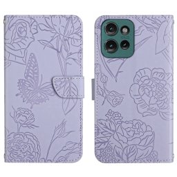 ART BLOSSOM Pénztárcahuzat Motorola Edge 50 Neo / ThinkPhone 25 lila színben