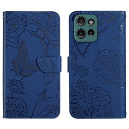 ART BLOSSOM Pénztárcahuzat Motorola Edge 50 Neo / ThinkPhone 25 kék színben