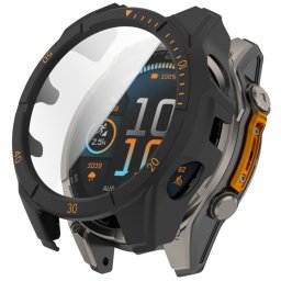 LUNET TELJES BURKOLAT Műanyag borítás üveggel Garmin-hez Fenix 8 AMOLED 51mm BLACK NARANCS