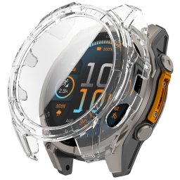 LUNET FULL COVER Műanyag burkolat üveggel Garmin Fenix 8 AMOLED 51mm TRANSPARENT-hoz