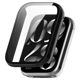 PC FULL COVER Műanyag borítás üveggel a Xiaomi Smart Band 9-hez Pro fekete