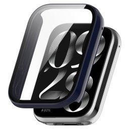 PC FULL COVER Műanyag borítás üveggel a Xiaomi Smart Band 9-hez Pro kék