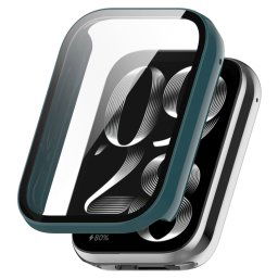 PC FULL COVER Műanyag borítás üveggel a Xiaomi Smart Band 9-hez Pro zöld