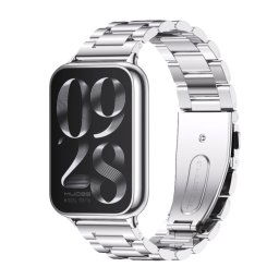 CLASSIC Fém szíj a Xiaomi Smart Band-hez 9 Pro ezüst