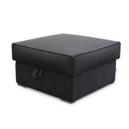 Fekete SMART COSARO tárolós puff, 65x65 cm