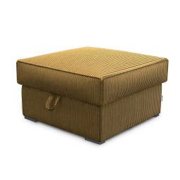 Mustársárga SMART COSARO tárolós puff, 65x65 cm