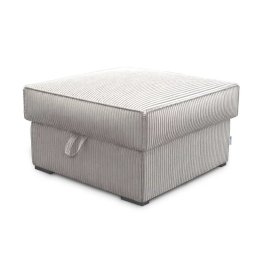 Világosbézs puff SMART COSARO tárolóval 65x65 cm