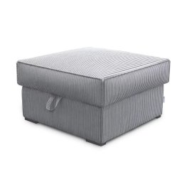 Világosszürke SMART COSARO tárolós puff, 65x65 cm