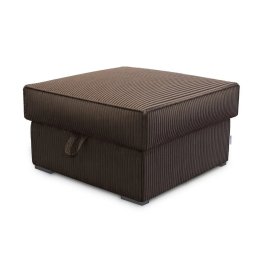 Sötétbarna SMART COSARO tárolós puff, 65x65 cm