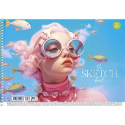 SHKOLYARYK Vázlatfüzet, spirál, A4, 100 g, 30 lap, SHKOLYARYK "the Sketch book"