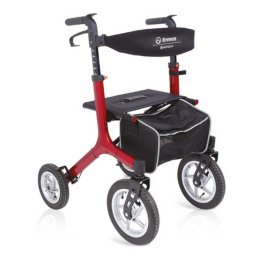 Ermes festett alumínium Rollator 4 felfújható kerékkel