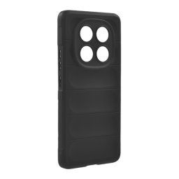 Szilikon telefonvédő (ütésállóság, kameravédő, 3D) FEKETE Xiaomi Redmi Note 14 Pro 5G
