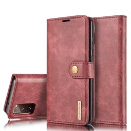 DG.MING Wallet tok 2 az 1-ben Samsung Galaxy S20 FE piros