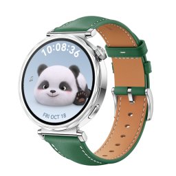 LEATHER Bőrszíj Huawei-hoz Watch GT 5 41mm zöld