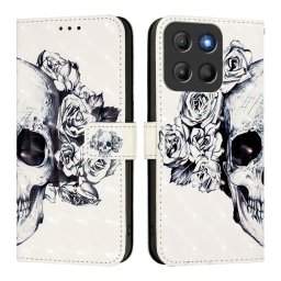 ART Tárcatáska a Motorola Moto G15 / G15 Power SKULL-hoz