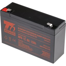 T6 Power NP6-12 akkumulátor, 6V, 12Ah, F2