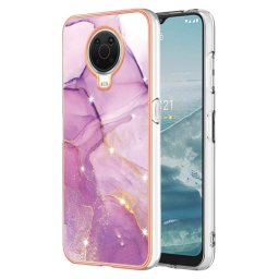 IMD MARBLE Védőburkolat Nokia G10 / G20 PURPLE