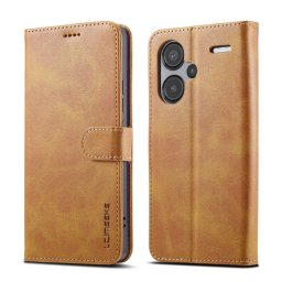 IMEEKE Wallet tok Xiaomi Redmi Note 13 Pro+ 5G világosbarna